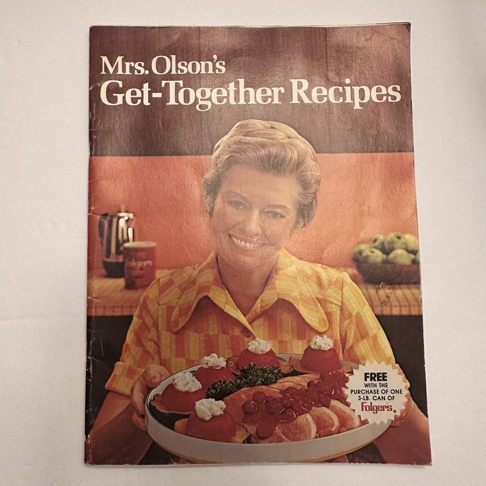 Folgers Coffee Mrs Olsons Get-Together Recipes Vintage 1973 Cookbook Pamphlet